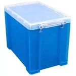 Really Useful Aufbewahrungsbox 19.0 l - 39.5 x 25.5 29.0 cm transparent blau