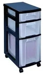 Aufbewahrungsbox 1x 7,0 l + 1x 12,0 l + 1x 25,0 l - 30,0 x 42,0 x 69,0 cm