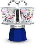 Bialetti Mini Express - Espressokocher-Set - blau + 2 Becher aus Arte Collection