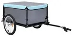 vidaXL Fahrradanh&auml;nger Schwarz und Blau 65 kg