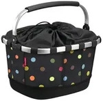 KLICKfix City-Tasche Carrybag GT dots, 42x33x28cm, f&uuml;r Racktime, schwarz/bunt