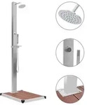 vidaXL Gartendusche mit Bodenelement WPC Edelstahl