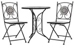 vidaXL 3-tlg. Bistro-Set Mosaik Keramik Grau