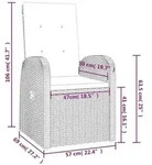 vidaXL Garten-Liegest&uuml;hle 2 Stk. mit Auflagen Poly Rattan Grau