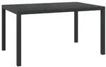 vidaXL Gartentisch Schwarz 150x90x74 cm Aluminium und WPC