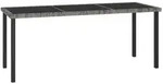 vidaXL Garten-Esstisch Grau 180x70x73 cm Poly Rattan