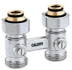 Caleffi Zweirohr Hahnblock 301 Durchgangsform, 3/4Zoll IG