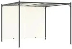 vidaXL Pergola mit Verstellbarem Dach Cremewei&szlig; 3x3 m Stahl