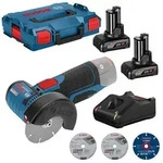 Bosch Akku-Winkelschleifer GWS 12V-76 &Oslash; 76 mm / 2x 4,0 Ah Akku + Ladeger&auml;t in