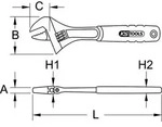 KS Tools 577.0301 CLASSIC Rollgabelschl&uuml;ssel mit 2-Komponentengriff 17/16''