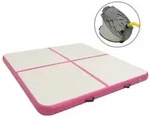 vidaXL Aufblasbare Gymnastikmatte mit Pumpe 200x200x15 cm PVC Rosa