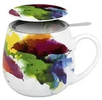 K&ouml;nitz Kuschelbecher mit Sieb und Deckel On colour - Flow 420ml, bunt