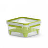 EMSA Sandwichbox Clip & Go XL 1,3l, Brotdose, Erwachsener, Grün, Transparent,