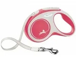 FLEXI Rollleine New COMFORT Gurt - 5m, bis 15kg - rot