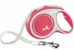FLEXI Rollleine New COMFORT Gurt - 8m, bis 50kg - rot