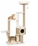 vidaXL Katzen-Kratzbaum mit Luxuri&ouml;sem Kissen 148 cm Seegras