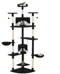 vidaXL Katzen-Kratzbaum mit Sisal-Kratzs&auml;ulen 203 cm Schwarz und Wei&szlig;