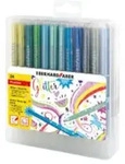 Eberhard Faber Fasermaler Glitter 24 Stueck Mehrfarbig - Gold; Schwarz; Blau; Br