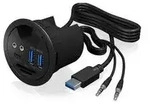 IB-HUB1404A, Tisch-Hub, 2x Type-A, 1x Type-C, 1x Audio Ein-/Ausgang, 1x SD/MicroSD