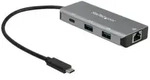 StarTech.com HB31C2A1CGB 3-Port-USB-C-Hub (mit LAN-Anschluss , 10 Gbit/s, 2x USB-A