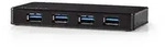 Nedis UHUBU3420BK Schnittstellen-Hub USB 3.2 Gen 1 3.1 1 Micro-B - Digital/Daten