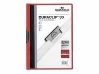 Durable Duraclip 30, Rot, Transparent, PVC, 30 Blätter, A4, 1 Stück(e)