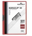 Durable Duraclip 30, Rot, Transparent, PVC, 30 Bl&auml;tter, A4, 1 St&uuml;ck(e)