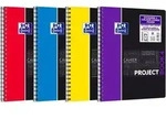 Projectbook Studium A4+ kariert 5mm 70 Blatt 90 g/qm Optik Paper farbig sortiert