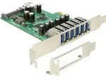 Delock 6+1 Port USB 3.2 Gen 1 Controllerkarte USB-A PCIe
