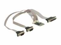 Delock MiniPCIe I/O PCIe full size 2 x Serial RS-232 + 1 x Parallel Adapter