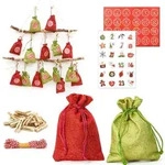 DIY Adventskalender zum Bef&uuml;llen - 24 Geschenk S&auml;ckchen - Komplettes Bastelset