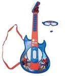 SPIDER-MAN - Leuchtende E-Gitarre mit Brille, die mit einem Mikrofon...