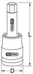 "KS Tools 450.0492 1" Kraft-Bit-Stecknuss Innensechskant, lang, 29mm"