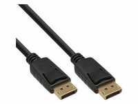InLine® DisplayPort Kabel, schwarz, vergoldete Kontakte, 1m Kabel Displayport