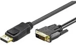 Goobay DisplayPort / DVI Anschlusskabel 3.00 m Schwarz 51962 vergoldete Steckkontakte