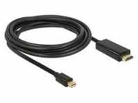 Delock Kabel mini DisplayPort 1.2 Stecker > HDMI Stecker 3 m schwarz 4K, 3m