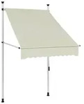 vidaXL Einziehbare Markise Handbetrieben 100 cm Creme