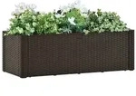 vidaXL Garten-Hochbeet mit Selbstbew&auml;sserungssystem Mokka 100x43x33 cm