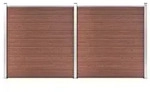 vidaXL Gartenzaun WPC 353&times;186 cm Braun