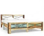vidaXL Massivholzbett Altholz 180x200 cm