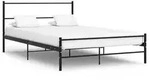 vidaXL Bettgestell Schwarz Metall 160&times;200 cm
