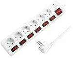 LogiLink Steckdosenleiste - Wechselstrom 250 V - 3680 Watt - Ausgangsanschl&uuml;sse: 6