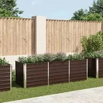 vidaXL Garten-Hochbeet Braun 240 x 80 x 77 cm Verzinkter Stahl