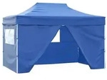 vidaXL Faltzelt Pop-Up mit 4 Seitenteilen 3x4,5 m Blau
