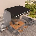 vidaXL Markise Automatisch Einziehbar 400x350 cm Anthrazit