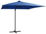 vidaXL Ampelschirm mit LED-Beleuchtung Stahl-Mast 250x250 cm Azurblau