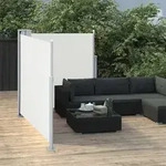 vidaXL Ausziehbare Seitenmarkise Cremewei&szlig; 120 x 600 cm