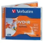 Verbatim - 10 x DVD-R - 4.7 GB 16x - breite bedruckbare Fl&auml;che f&uuml;r Fotos - Jewel
