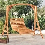 vidaXL Bett-Schaukel Bugholz Massiv mit Teak-Finish 115x147x46 cm