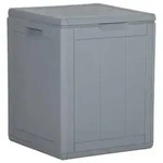 vidaXL Garten-Aufbewahrungsbox 90 L Grau PP-Holzoptik